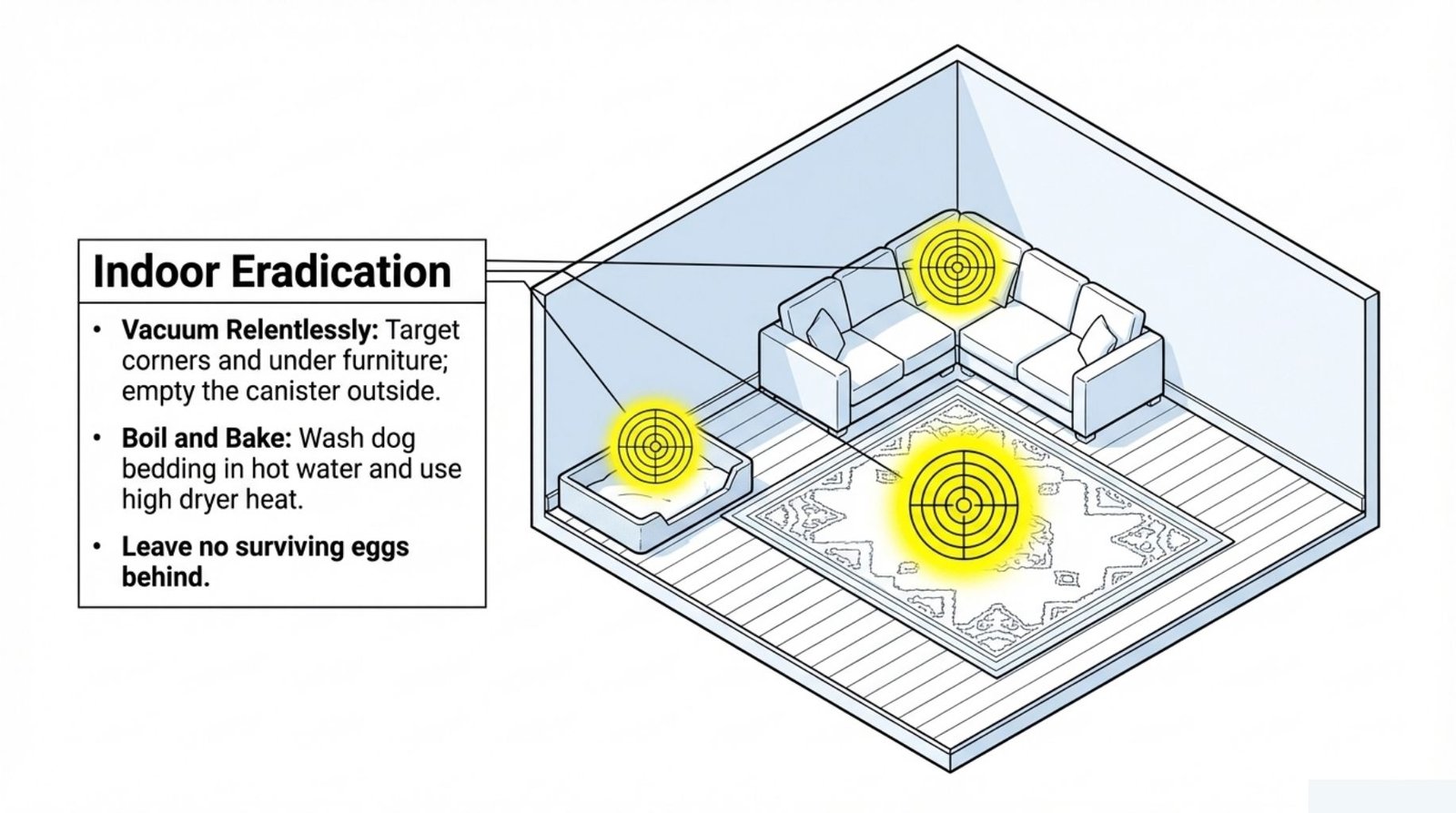indoor eradication and control of flea and Tick Control for Dogs