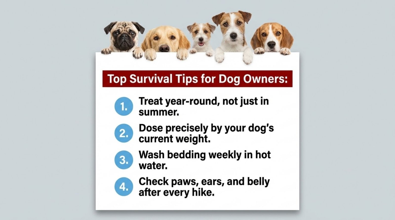 top survival tips for dog owners for Flea and Tick Control